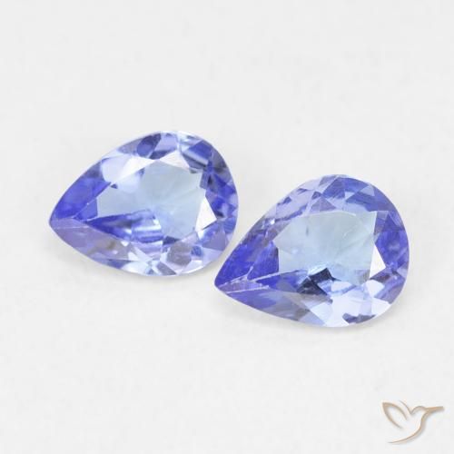 0.52ctw Natural azul intenso Tanzanita, Formato de pêra, VVS-VS