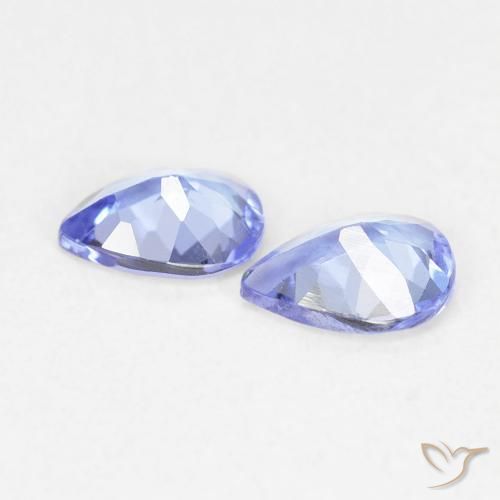 Pedras preciosas de Tanzanita azul intenso natural de 0.52 ct, Formato de pêra, VVS-VS