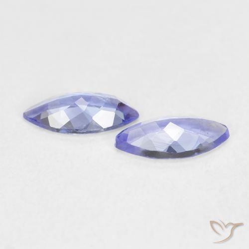 Pedras preciosas de Tanzanita Violeta Azul natural de 0.70 ct, Marquesa, VS