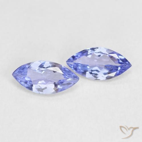 Pedras preciosas de Tanzanita Violeta Azul natural de 0.64 ct, Marquesa, VVS-VS