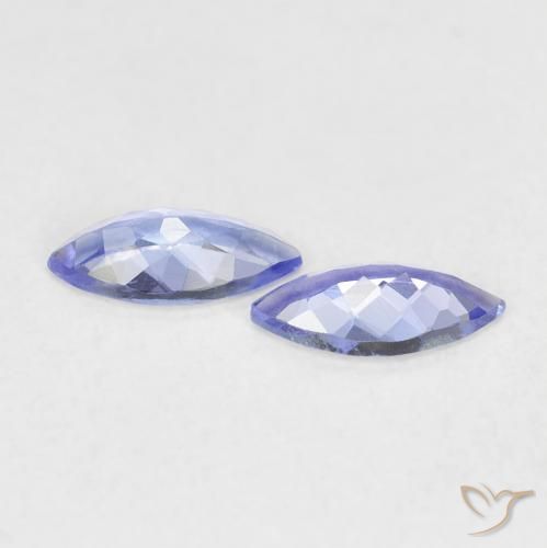 Pedras preciosas de Tanzanita Violeta Azul natural de 0.64 ct, Marquesa, VVS-VS