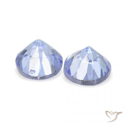 Pedras preciosas de Tanzanita Azul claro natural de 0.30 ct, Redondo, VS