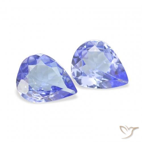 Pedras preciosas de Tanzanita Violeta Azul natural de 0.52 ct, Formato de pêra, VS