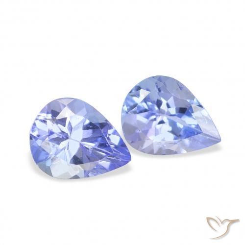 Pedras preciosas de Tanzanita Azul claro natural de 0.65 ct, Formato de pêra, VS