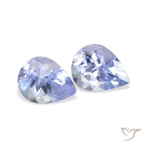 Pedras preciosas de Tanzanita Pastel Azul natural de 0.71 ct, Formato de pêra, VS
