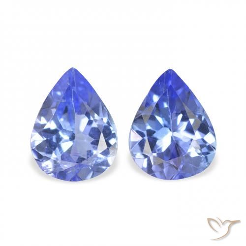0.54ctw Natural Roxo Elétrico Azul Tanzanita, Formato de pêra, VS