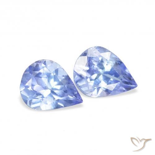 Pedras preciosas de Tanzanita Pastel Azul natural de 0.71 ct, Formato de pêra, VS