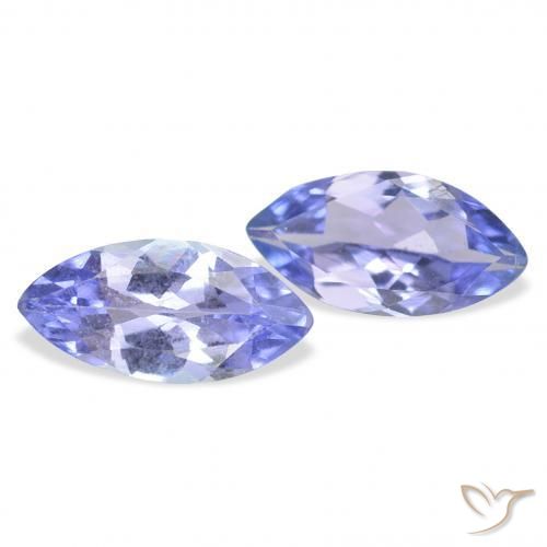 Pedras preciosas de Tanzanita Azul profundo natural de 0.65 ct, Marquesa, VVS-VS