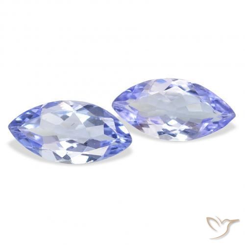 Pedras preciosas de Tanzanita Pastel Azul natural de 0.70 ct, Marquesa, VS