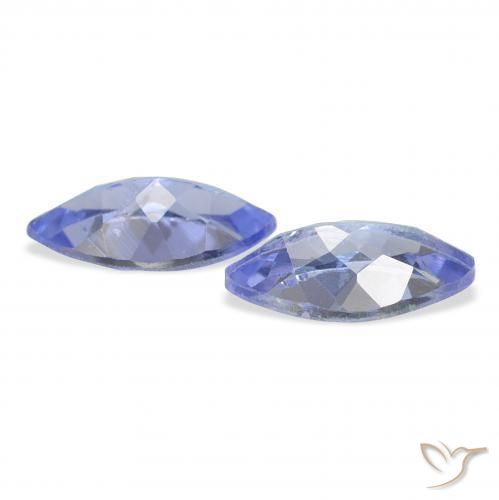 Pedras preciosas de Tanzanita Pastel Azul natural de 0.80 ct, Marquesa, VS
