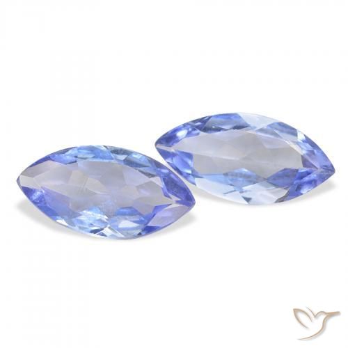 Pedras preciosas de Tanzanita Pastel Azul natural de 0.66 ct, Marquesa, VS