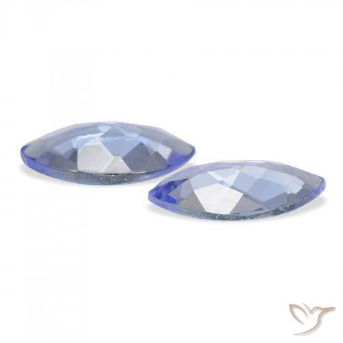 Pedras preciosas de Tanzanita Pastel Azul natural de 0.66 ct, Marquesa, VS