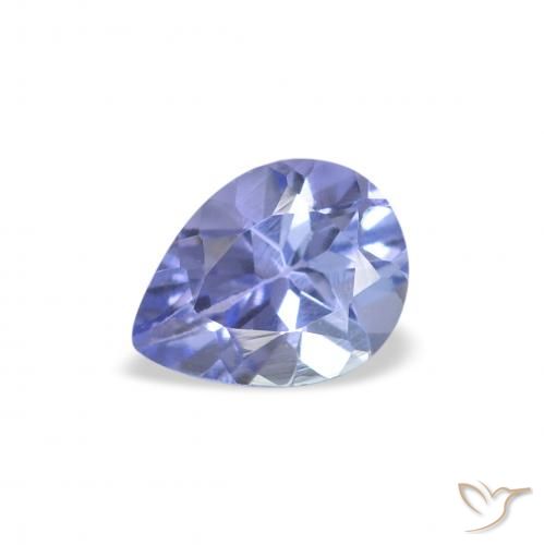 0.31ct Natural Pastel Azul Tanzanita, Formato de pêra, VS