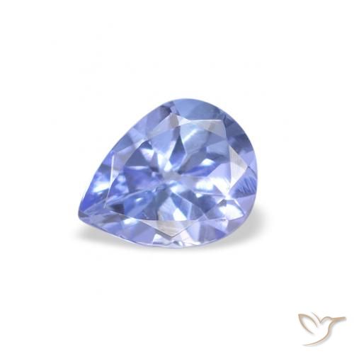 0.32ct Natural Pastel Azul Tanzanita, Formato de pêra, VS
