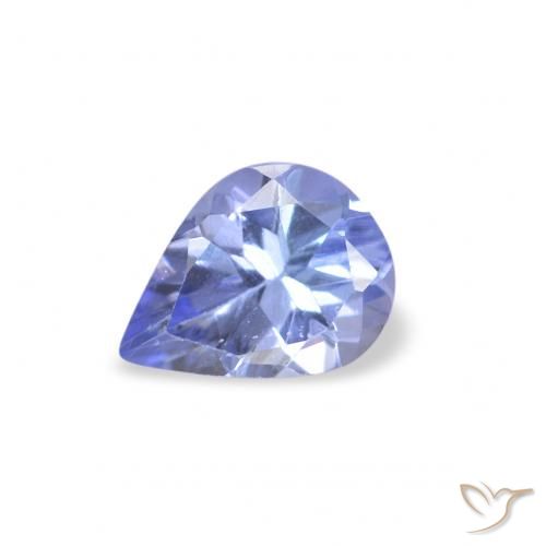 0.28ct Natural Pastel Azul Tanzanita, Formato de pêra, VS
