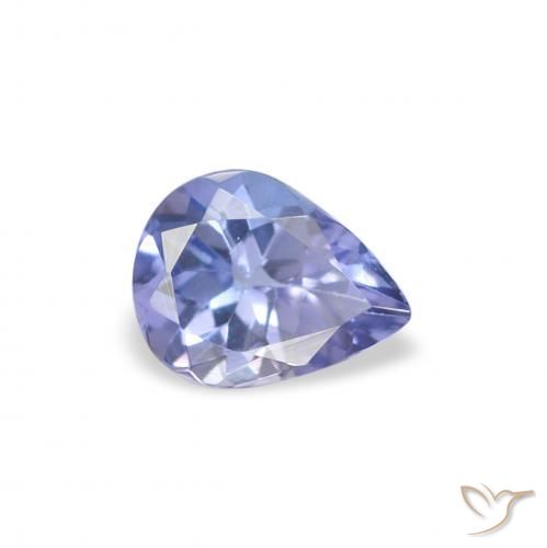 Tanzanita Azul claro Natural 0.34ct, Formato de pêra, VS