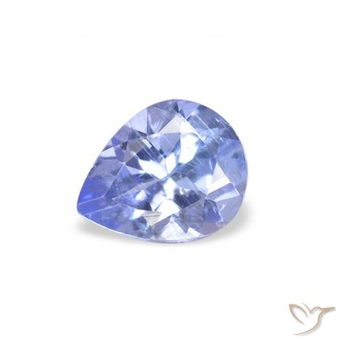 0.31ct Natural Pastel Azul Tanzanita, Formato de pêra, VS