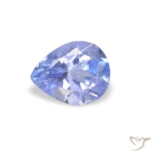 0.33ct Natural Pastel Azul Tanzanita, Formato de pêra, VS