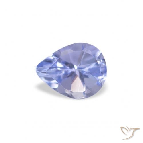 0.33ct Natural Pastel Azul Tanzanita, Formato de pêra, VS