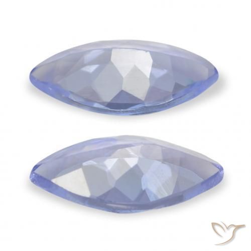 Pedras preciosas de Tanzanita Azul claro natural de 0.69 ct, Marquesa, VVS-VS
