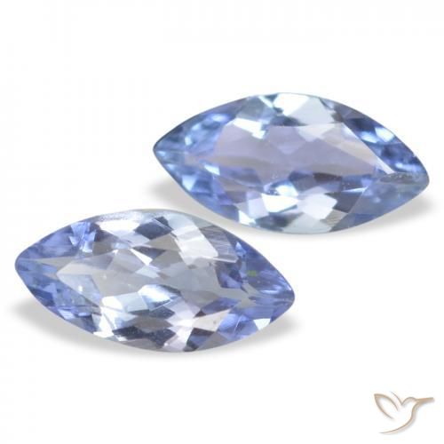 Pedras preciosas de Tanzanita Bebê azul natural de 0.61 ct, Marquesa, VVS-VS