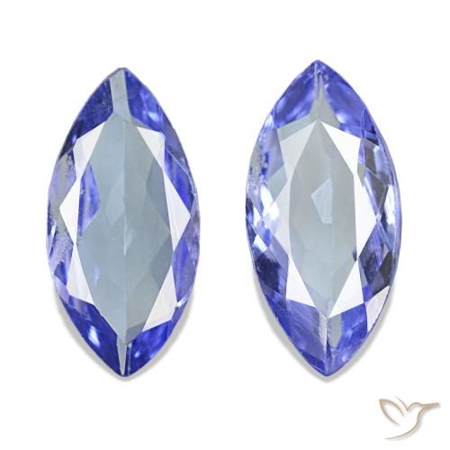Pedras preciosas de Tanzanita Roxo Elétrico Azul natural de 0.60 ct, Marquesa, VS
