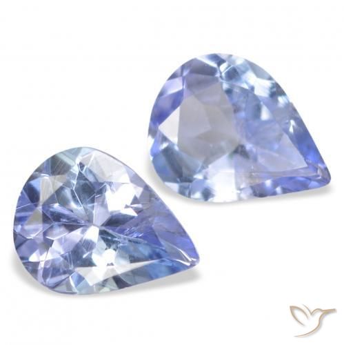 Pedras preciosas de Tanzanita Pastel Azul natural de 0.63 ct, Formato de pêra, VS