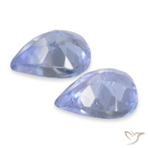 Pedras preciosas de Tanzanita Pastel Azul natural de 0.63 ct, Formato de pêra, VS