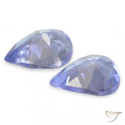 Pedras preciosas de Tanzanita Azul claro natural de 0.48 ct, Formato de pêra, VS