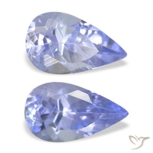 Pedras preciosas de Tanzanita Azul claro natural de 0.51 ct, Marquesa, VS