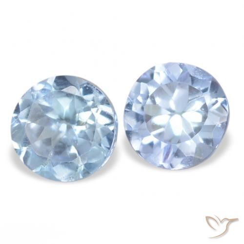 Pedras preciosas de Tanzanita Branco azulado natural de 0.29 ct, Redondo, VS