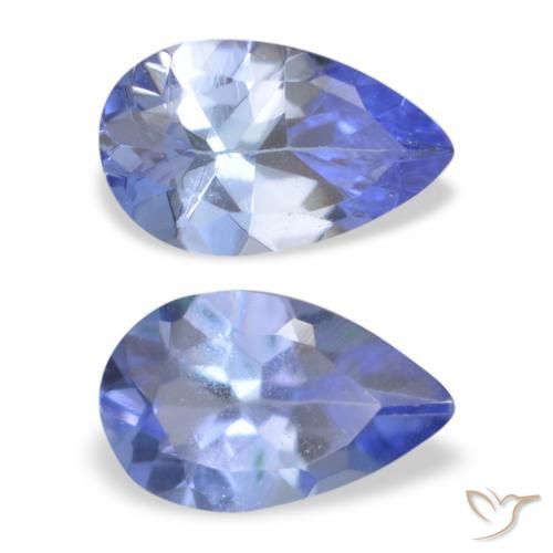 Pedras preciosas de Tanzanita Azul marinho médio natural de 0.44 ct, Formato de pêra, VS