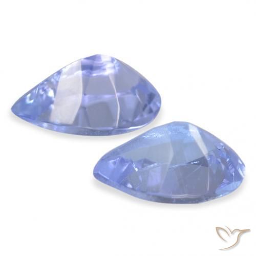 Pedras preciosas de Tanzanita Azul claro natural de 0.43 ct, Formato de pêra, VS