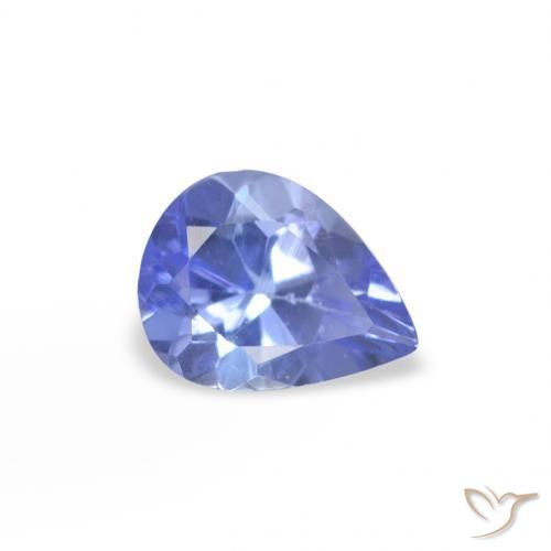 Tanzanita Azul Violeta Intenso Natural 0.35ct, Formato de pêra, VS