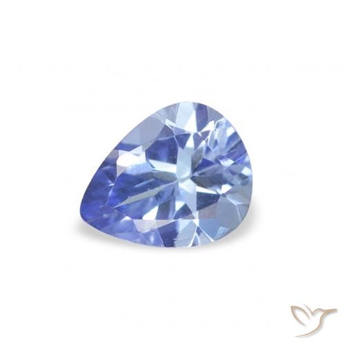 0.38ct Natural Pastel Azul Tanzanita, Formato de pêra, VS