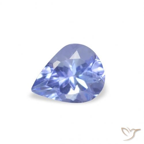 0.36ct Natural Pastel Azul Tanzanita, Formato de pêra, VS