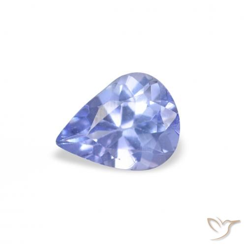 0.34ct Natural Pastel Azul Tanzanita, Formato de pêra, VS