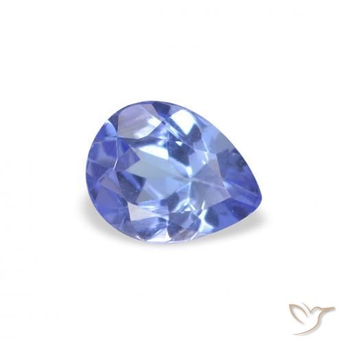 Tanzanita azul intenso Natural 0.34ct, Formato de pêra, VS
