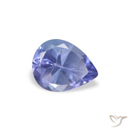 Tanzanita azul intenso Natural 0.31ct, Formato de pêra, VS