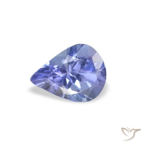 0.32ct Natural Roxo Elétrico Azul Tanzanita, Formato de pêra, VS