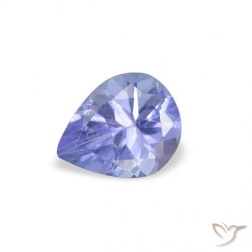 0.33ct Natural Roxo Elétrico Azul Tanzanita, Formato de pêra, VS