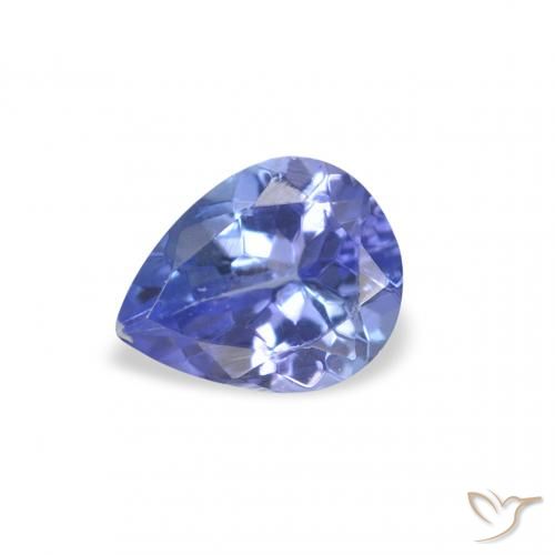 0.35ct Natural Azul Tanzanita, Formato de pêra, VS