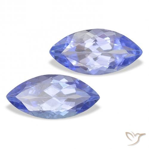 Pedras preciosas de Tanzanita Roxo Elétrico Azul natural de 0.82 ct, Marquesa, VS