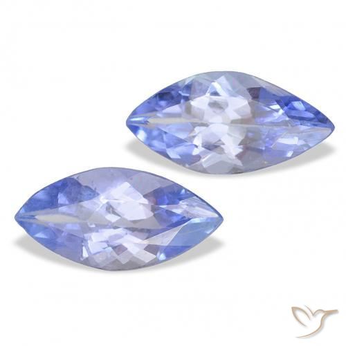 Pedras preciosas de Tanzanita azul intenso natural de 0.64 ct, Marquesa, VS
