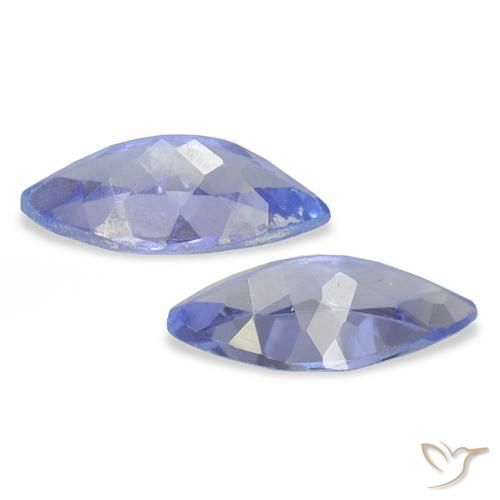 Pedras preciosas de Tanzanita azul intenso natural de 0.64 ct, Marquesa, VS