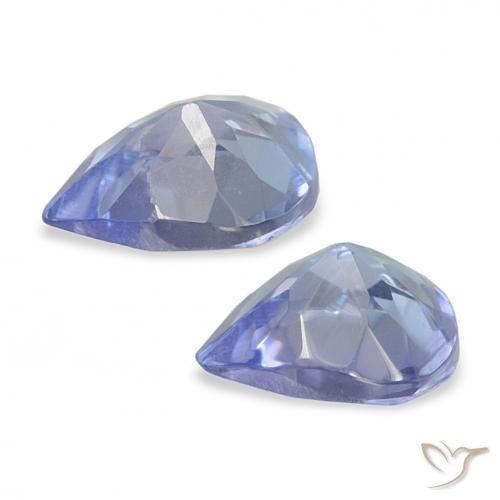 Pedras preciosas de Tanzanita Pastel Azul natural de 0.64 ct, Formato de pêra, VS