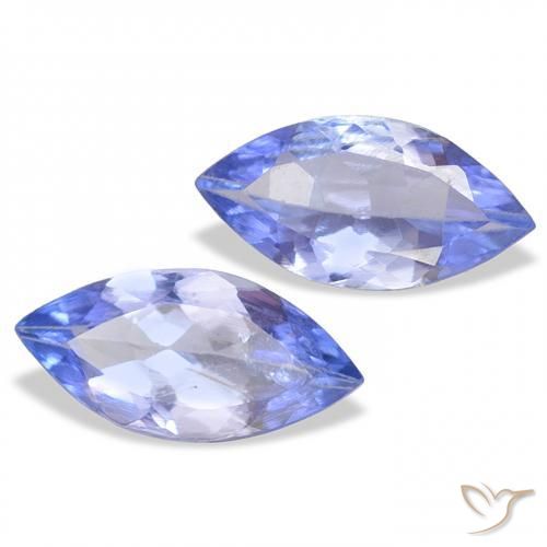 Pedras preciosas de Tanzanita Pastel Azul natural de 0.64 ct, Marquesa, VS