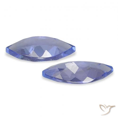 Pedras preciosas de Tanzanita Pastel Azul natural de 0.64 ct, Marquesa, VS