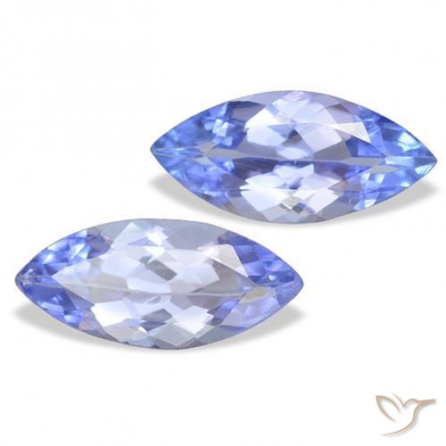 Pedras preciosas de Tanzanita Azul claro natural de 0.59 ct, Marquesa, VS