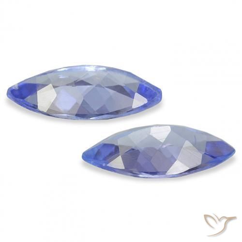 Pedras preciosas de Tanzanita Azul claro natural de 0.59 ct, Marquesa, VS